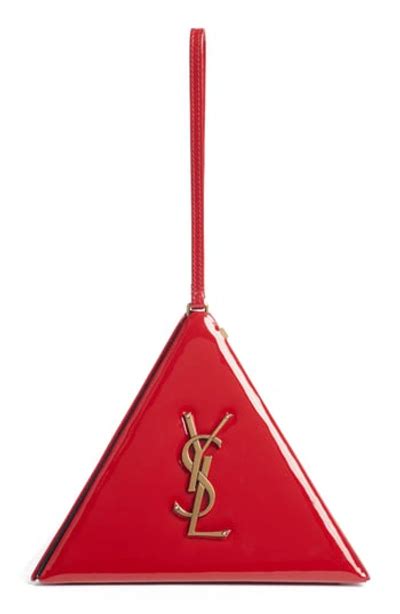 ysl pyramid purse|SAINT LAURENT Patent Pyramid Clutch Rouge .